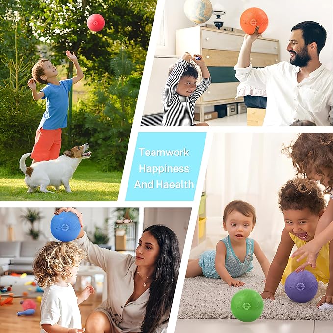 8.5 Inch Dodgeballs Playground Balls, Dodge Ball Set for Kids & Adults, Bouncing Kickballs Handball for Outdoor & Indoor Games - Includes Pump & Mesh Storage Bag