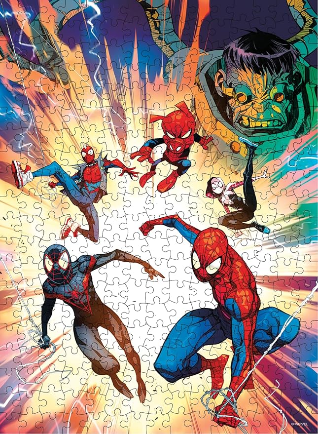 Buffalo Games - Marvel - 4 X 1 Multipack - Spider-Man - Multi-Piece Jigsaw Puzzles for Adults - Challenging Puzzle Perfect for Game Nights - Finished Size Varies
