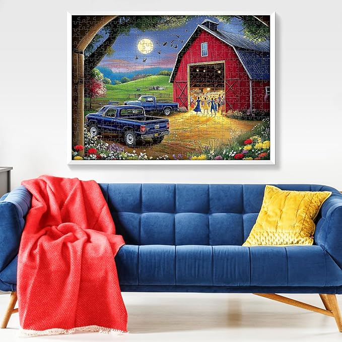 500 Pieces Jigsaw Puzzles for Adults, Evening Farm Puzzle for Adults Seniors, Dance Puzzle 500 Pieces, Gift for Birthday, Home Decor, Fun for Family(20.5 * 15 in)