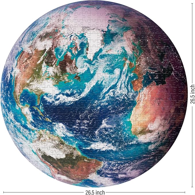 Antelope - 1000 Piece Puzzle for Adults, Space Earth Jigsaw Puzzles 1000 Pieces, Telescope Planet Close-up Round Puzzle, High Resolution, Matte Finish, No Dust Space Puzzle