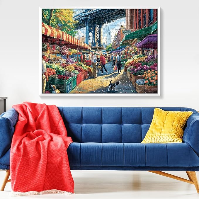 500 Pieces Landscape Puzzles for Adults, Flowers Puzzle for Adults, City Puzzle 500 Pieces, Gift for Birthday, Home Decor, Fun for Entertainment(20.5 * 15 in)
