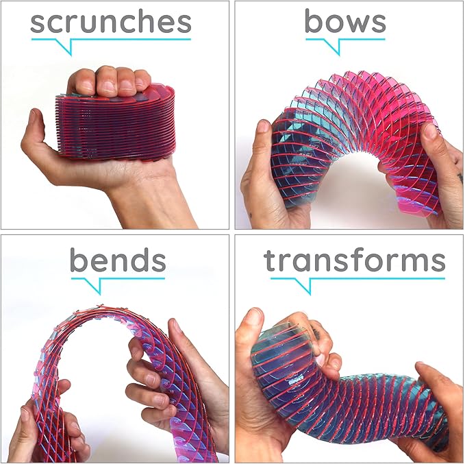 Morf Fidget Sensory Spring Berry – 3D Slug Spring Toy for Kids, Teens, and Adults - Stretchy, Quiet, Stress and Anxiety Relief, Focus - for Play, School, Work Gifts, Great for Classroom, Office