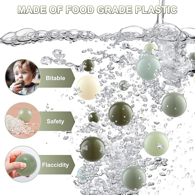 Clear Ball Pit Balls - Crush Proof Plastic Toy Balls for Boys and Girls