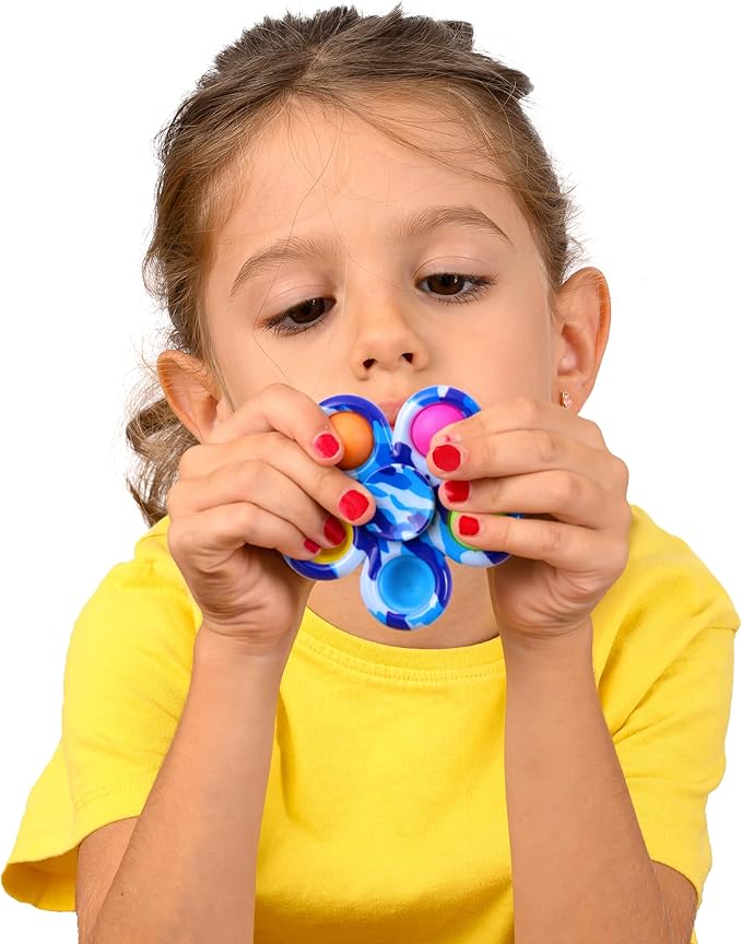 Nutty Toys Fidget Spinner - Sensory Toy for Kids & Adults - Top Stress & Anxiety Relief Gifts 2026 - Unique Easter Basket Stuffers Gift Idea - Best Toddler, Tween, Teen Girl & Teenage Boys Present