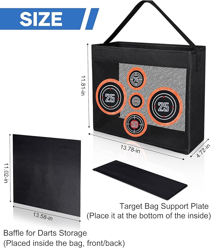Toy Target Fits for Nerf Guns, Portable and Foldable Net Taget for Shooting Practice, with Mesh Netting for Outdoor or Indoor Play, Birthday or Party Gift (Target ONLY)