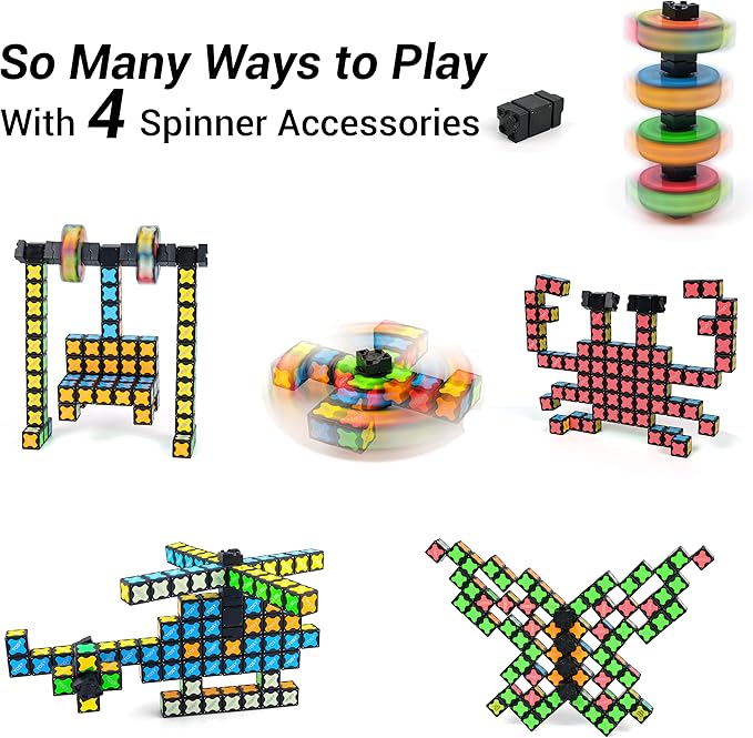 TOSY Magnet Cube 4x4 - 70 Blocks, 560 Magnets, Easter Basket Stuffers for Kids, Multipurpose: Creative Building Blocks, Transformable Fidget Spinner, Puzzle/Infinity Cube, Glowing STEM Toy