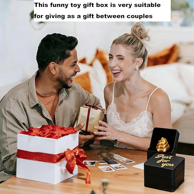 CXY Pop-Up Poop in a Box - Funny Prank Gift Box for Adults, Novelty White Elephant Gifts for Men & Women-A3