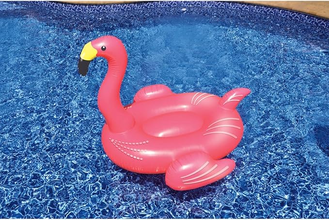 SWIMLINE ORIGINAL 90627 Giant Inflatable Flamingo Pool Float | Stylish Ride-On Raft with Stable Wings & Legs | Lounge Floatie Great for Summer Fun