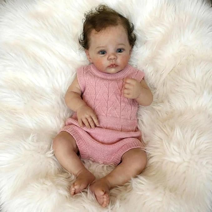 Zero Pam Reborn Baby Dolls Silicone Full Body-18‘’ Posable Anatomically Correct Girl, Realistic Babys Doll, Full Silicone Baby Doll, Real Life Reborn Dolls for Girls
