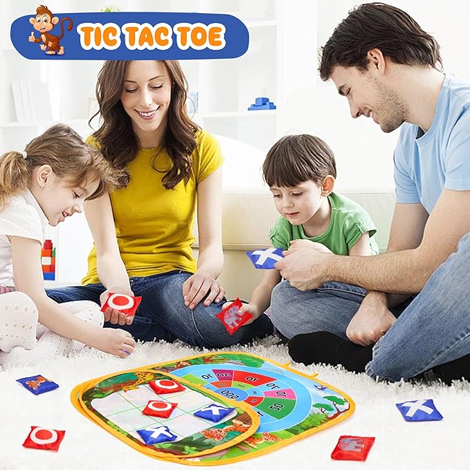 3 in 1 Bean Bag Toss Outdoor Toys for Toddlers Kids, Cornhole Outside Toys, Carnival Game Toodler Outdoor Indoor Gift for Birthday or Christmas for Ages 3-12 (Animal)