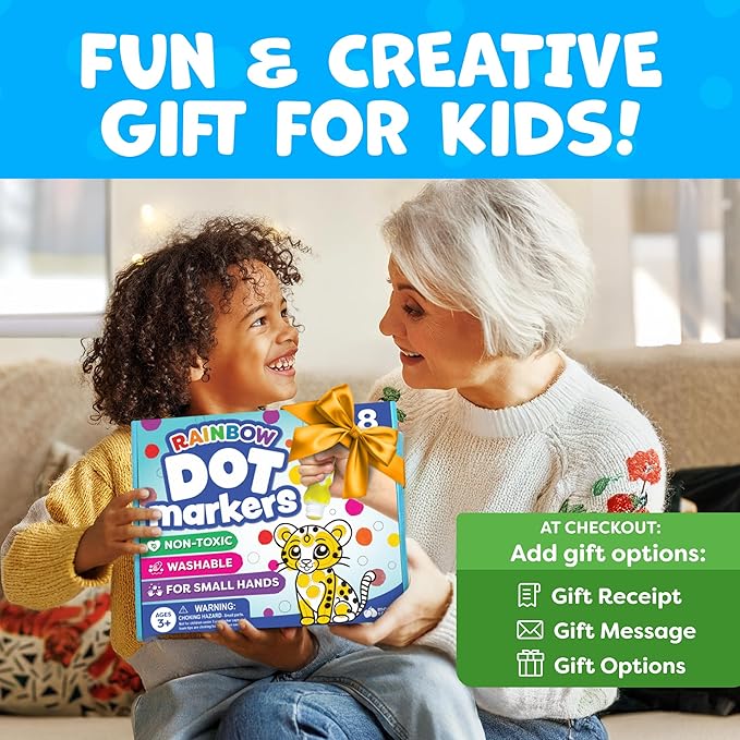 Dot Markers For Toddlers 1-3 - Dot Art Paints Washable For Kids - Includes Printed & PDF Coloring Sheets - Toddler Arts And Crafts - Preschool Learning Activities - Bingo Daubers For Toddlers 2-4