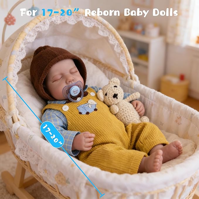 EKOKIZ Reborn Baby Dolls Clothes Baby Boy Clothes Perfectly Cute Newborn Dolls Outfits 17-20 Inches Doll Accessories fit Reborn Doll Newborn Boy