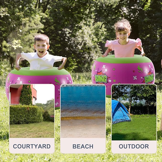 DIMAR GARDEN 2 Pcs Sumo Balls, Inflatable Bubble Bounce Ball for Outdoor Fun, Lawn Game Play