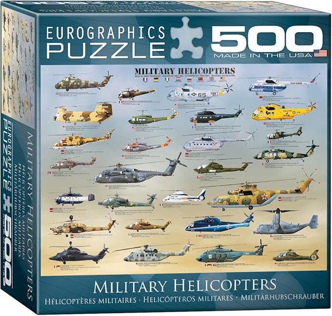 EuroGraphics Military Helicopters Puzzle, 500-Piece