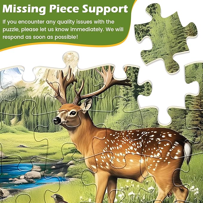 2 Pack 500 Pieces Puzzle for Adults,Grassland Snow Mountain Scenery Puzzles,Deer Jigsaw Puzzles 500 Pieces,RV Travel Puzzles 500 Piece Adult Puzzle Challenging Family Activity Great Gift