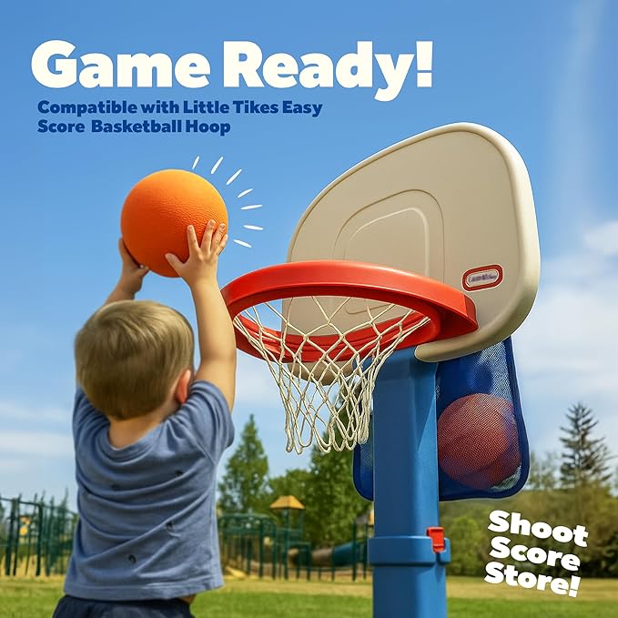 GALVANOX Mini Rubber Basketballs with Pump (7" Inch) Includes Mesh Storage Bag Designed for Little Tikes Basketball Hoop