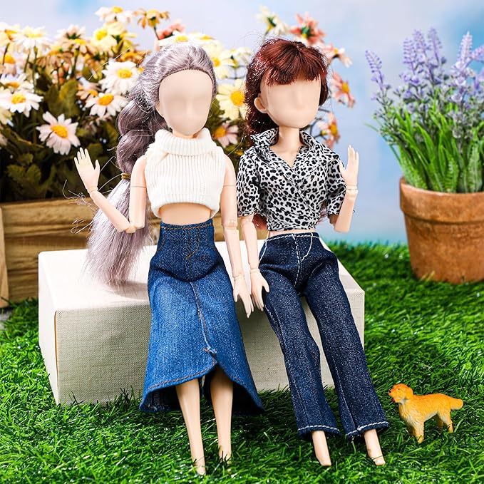 Bencailor 6 Pcs Short Doll Pants Clothes Shorts Smart Clothes Accessories for Christmas 8-12 Inch Dolls, 6 Colors(Style 1)