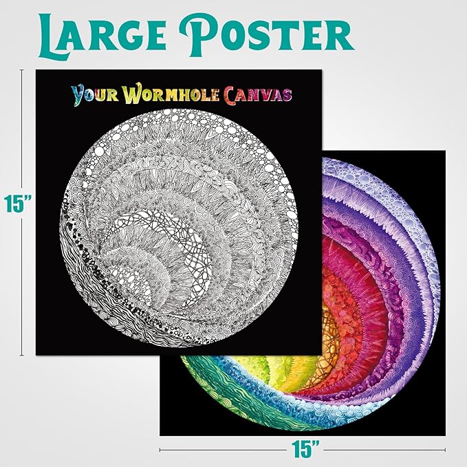 Antelope - 1000 Piece Rainbow Puzzle for Adults, Hue Wormhole Jigsaw Puzzles 1000 Pieces,1000 Piece Round Puzzles, Wormhole Puzzles, High Resolution, Matte Finish, Smooth Edging, No Dust, 3D Puzzle