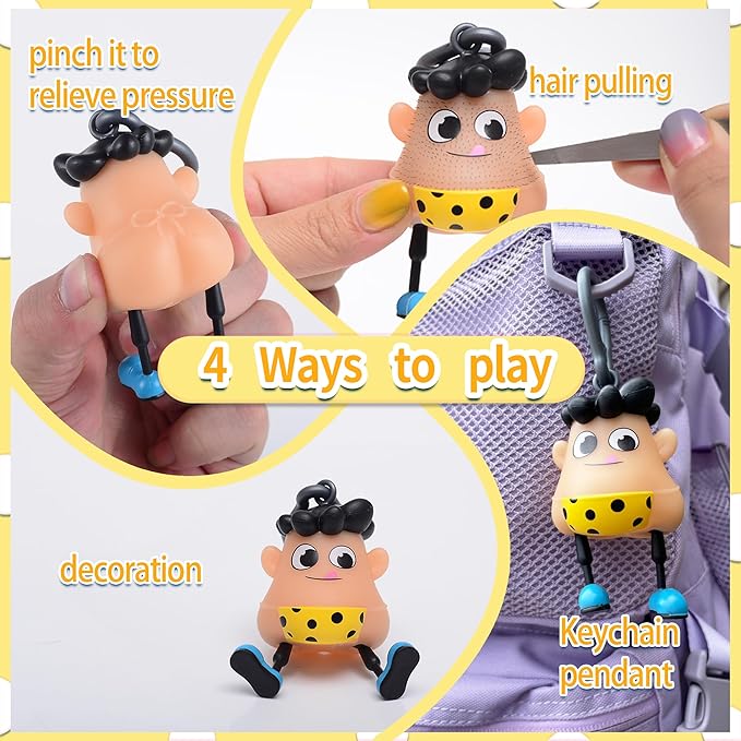 Polka Fun Hair Pulling Relaxing Stress-Relieving Fidget Toys,Perfect for Relieving Stress Unique Hair-Pulling Feature is Both Amusing and Satisfying Great Redirect Activity for 14+Ages Pickers Gifts