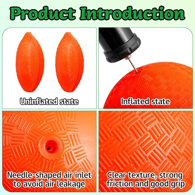 24 Pcs Playground Balls,6 Inch Inflatable Dodge Balls,Sport Bouncy Balls with a Hand Pump,Dodgeball Balls for Indoors Outdoors Ball Games,Gym,School,Camps,Picnic