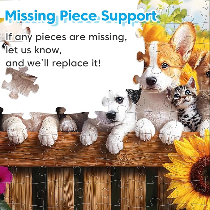 4-Pack 100 Piece Puzzles Dogs Cats Bears Elephants Puzzle for Kids Ages 4-8 8-10, 100 Piece Jigsaw Puzzle for Adults Seniors Children Learning Educational Puzzles Toys Birthday Gifts for Girls Boys
