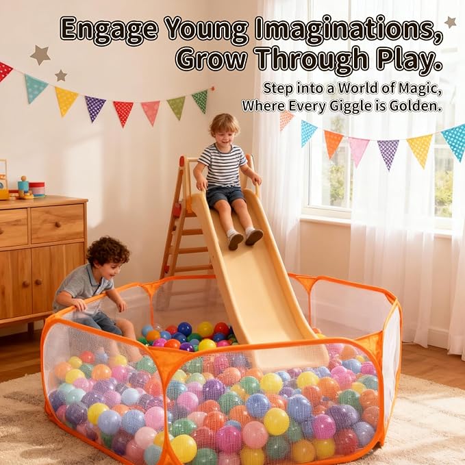 STARBOLO Cute Kids Ball Pit Pool Play Tent, Toy Ball Play Pool Foldable Play Tent for Kids Girls Boys Indoor and Outdoor, Balls Not Included.