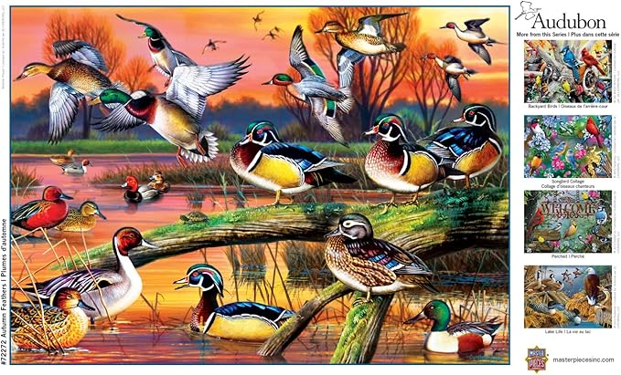 MasterPieces 1000 Piece Jigsaw Puzzle for Adults, Family, Or Youth - Autumn Feathers - 19.25"x26.75"