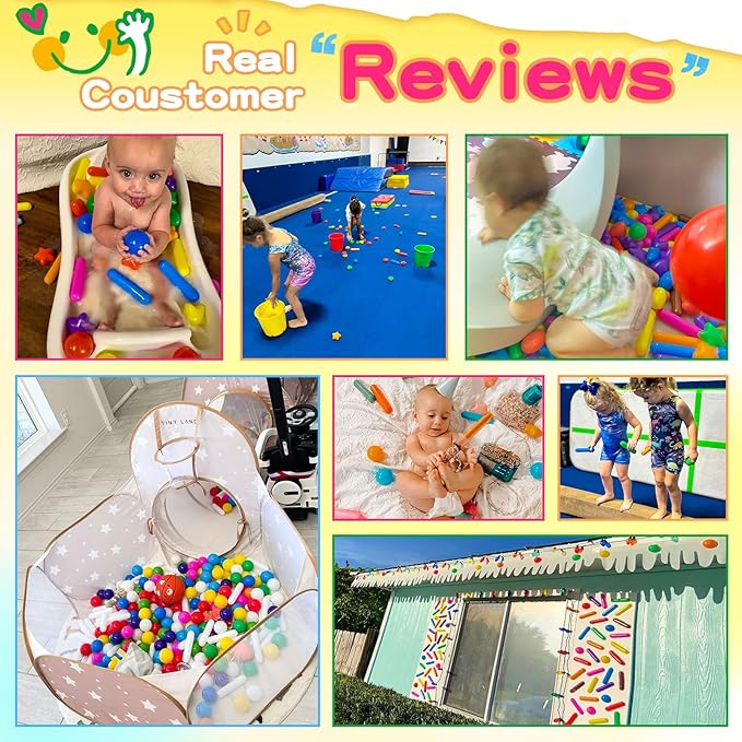 STARBOLO Ball Pit Balls for Kids -Pack of 150 200 500 Colorful Ball Pit Balls Crush Proof Plastic Toy Balls for Toddlers Ball Pit, Ball Pit Play Tent, Baby Pool Water Toys