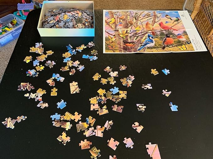 Crown Point Graphics Birds and Tree 500 Piece Jigsaw Puzzle, Soft Touch Design, Made in USA