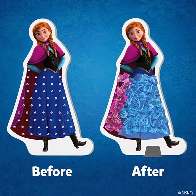 Skillmatics Poke-in Art – Disney Frozen, Mess-Free Fun for Kids, DIY Wood Craft Kits, Creative Activity, Gifts for Girls Ages 4, 5, 6, 7, 8, 9, Includes Elsa & Anna