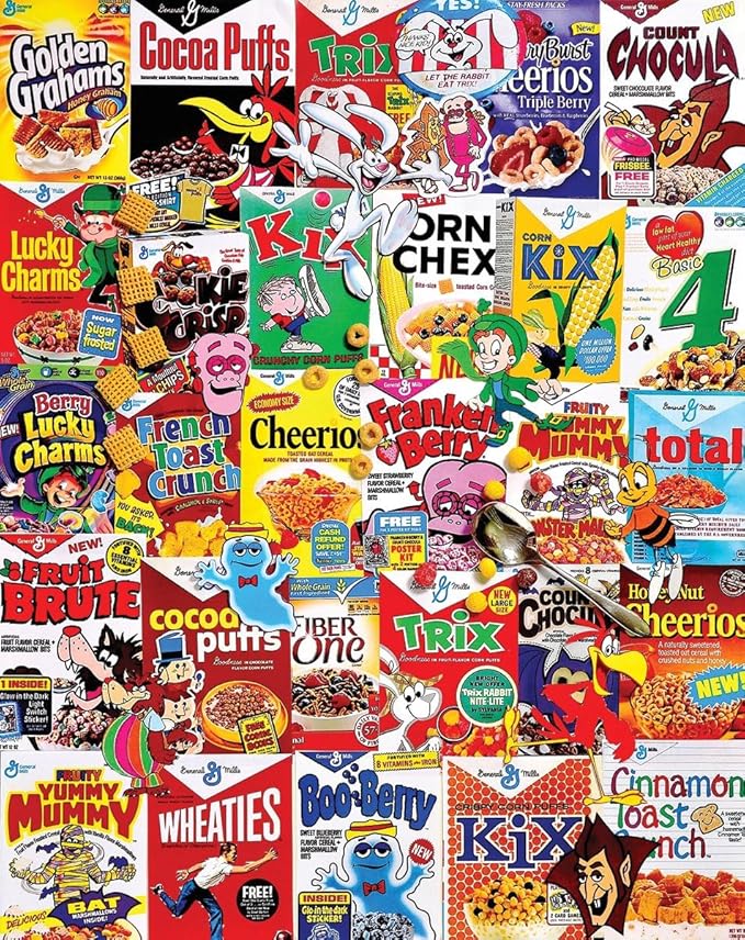 White Mountain Puzzles Cereal Boxes - 1000 Piece Jigsaw Puzzle