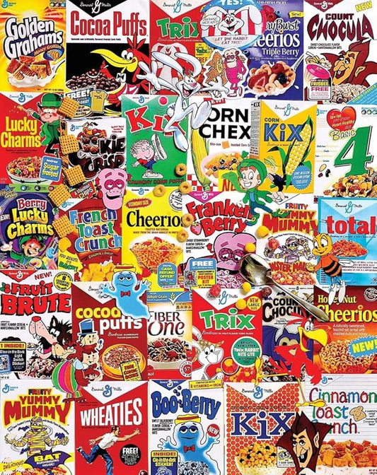 White Mountain Puzzles Cereal Boxes - 1000 Piece Jigsaw Puzzle