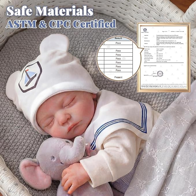 JIZHI Reborn Baby Dolls Boy - 20 Inch Cute Soft Realistic Newborn Baby Doll with Poseable Body, Real Life Baby Dolls with Accessories for 3+ Year Old Gifts, Pretend Play
