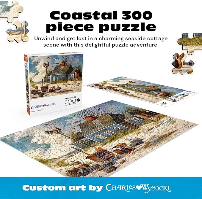 Buffalo Games - Charles Wysocki Peddler's Hope Chest 300 Piece Jigsaw for Adults Premium Giftable Puzzle