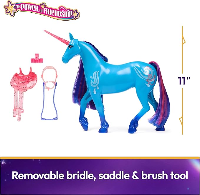 Unicorn Academy, Power of Friendship River with Translucent Saddle & Bridle, 11”, Dolls & Unicorn Toys for Girls Ages 4 and up