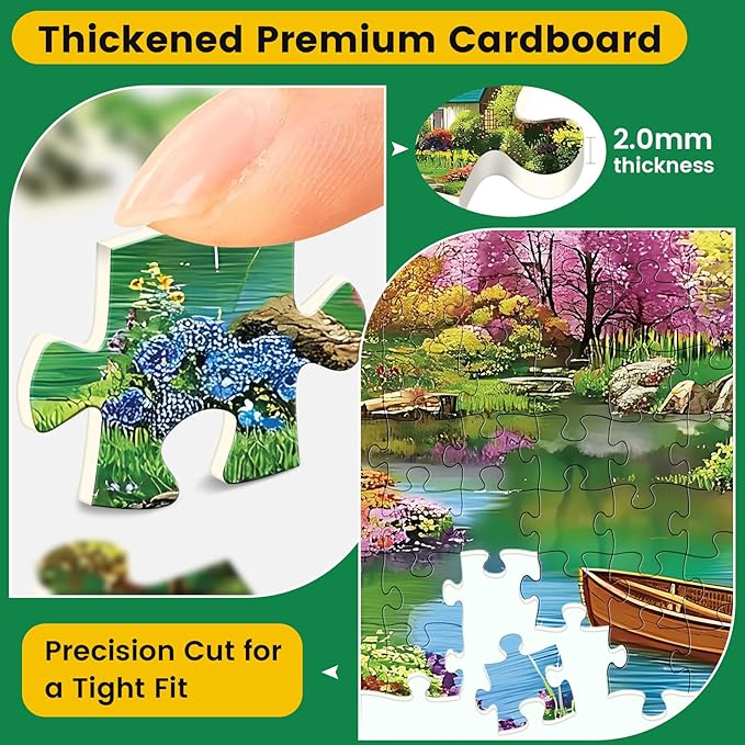 500 Piece Puzzles for Adults,Large Piece Lake Landscape Puzzle for Adults Seniors,Unique Funny Dog Art Jigsaw Puzzle,Challenging Family Activity Game Gifts for Family, Friends, Men, Women,20.5*15 In