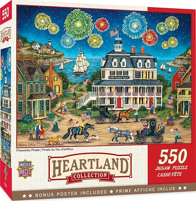 Masterpieces 550 Piece Jigsaw Puzzle For Adults and Family - Fireworks Finale - 18"x24"