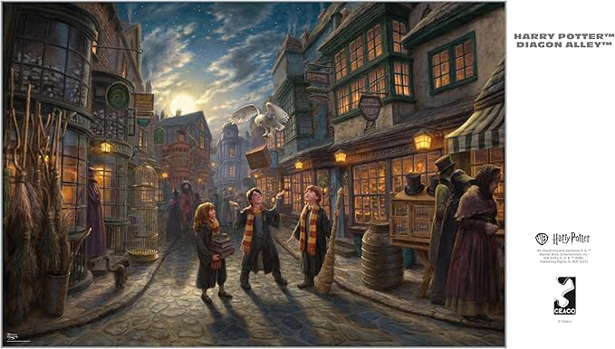 Ceaco - 1000 Piece Thomas Kinkade Harry Potter Diagon Alley Puzzle for Adults, Silver Select - Quality 1000 Pieces Jigsaw Puzzle