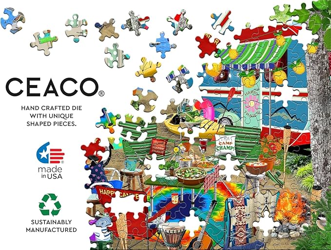 Ceaco - Tracy Flickinger - Gone Camping - 500 Piece Jigsaw Puzzle
