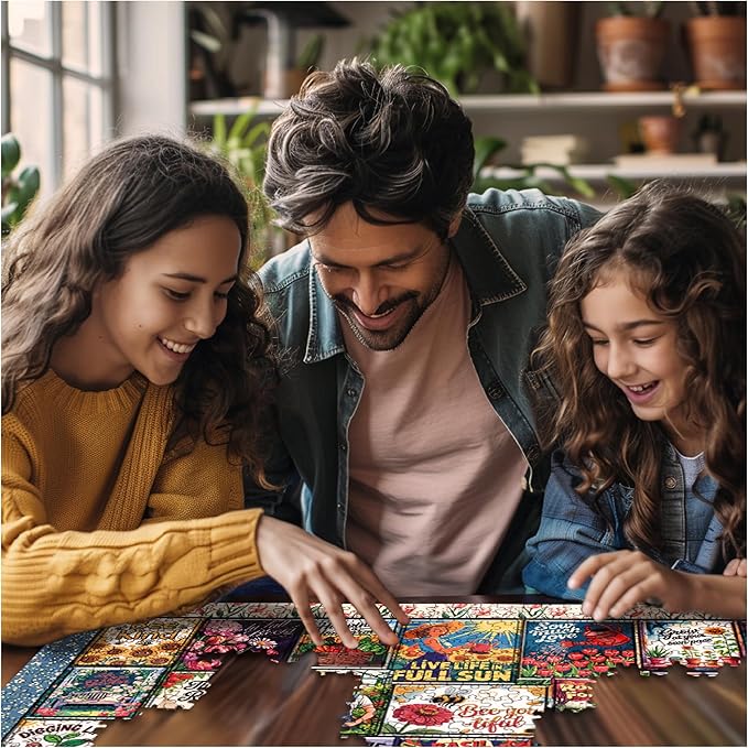 White Mountain 1000 Piece Jigsaw Puzzle Spring Collage Puzzles with Large Pieces Gift for Adults and Family 24"x30" - Wisdom from The Garden