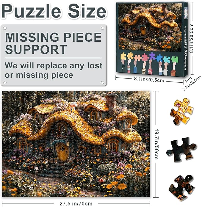 Blossoms Puzzles for Adults 1000 Pieces, Japanese Springtime Jigsaw Puzzles, Adult Puzzle for Adults, Educational Fun Games or Toys for Elders Friends 20X27 INCH