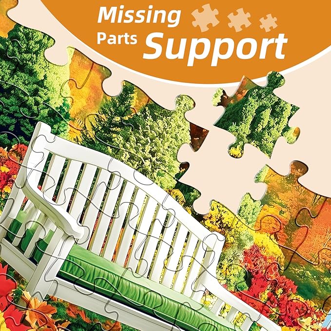 300 Pieces Puzzles for Adults,Enchanting Autumn Garden & Pumpkin Puzzle for Adult,300 Pieces Puzzles for Seniors Large Piece,Puzzle for Kids Ages 8-10,Challenging Family Game, 20.5 x 15 in