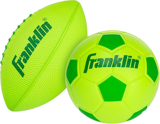 Franklin Sports Kids Foam Sports Balls - Indoor + Outdoor Soft Foam Toy Balls for Kids - Perfect Backyard + Practice