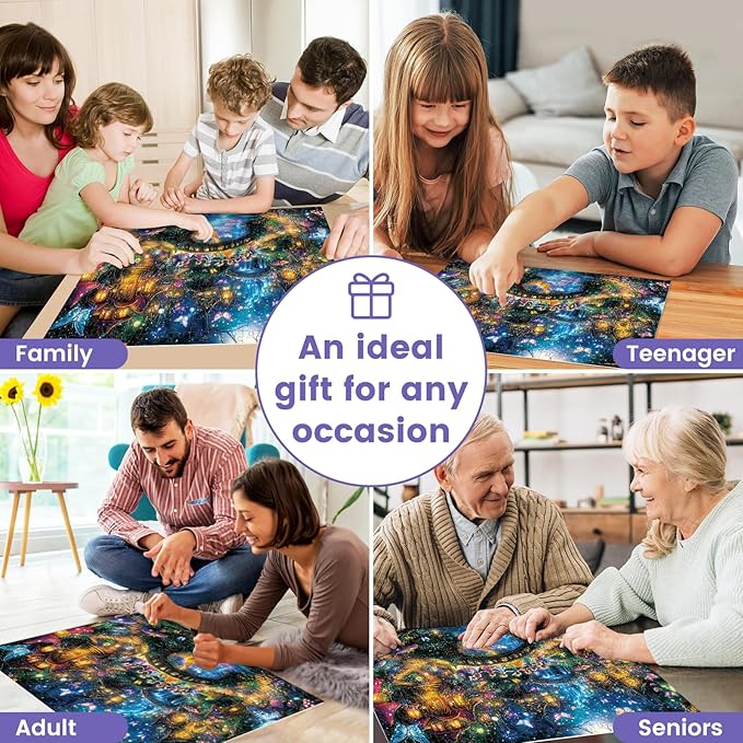 300 Pieces Butterfly Puzzles for Adults, Fairy Puzzle for Adults Children, Scenery Puzzle 300 Pieces, Gift for Birthday, Home Decor, Fun for Family Entertainment(20.5 * 15 in)