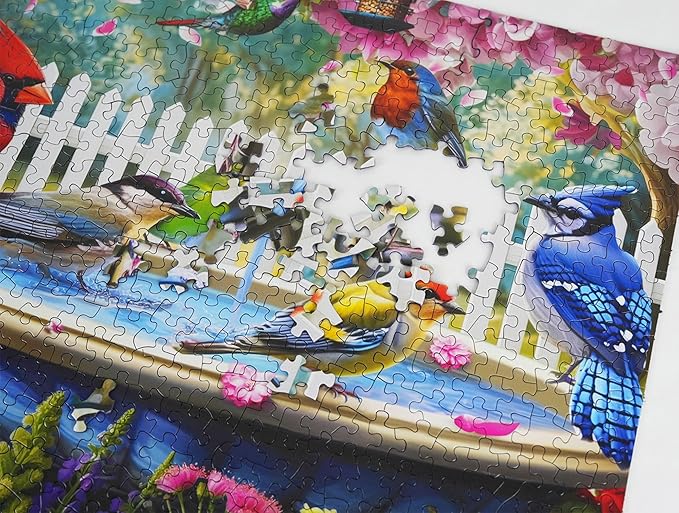 Springbok Birds of Spring 500 Piece Puzzle for Adults - Features North American Wildbirds