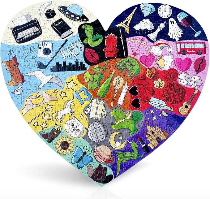 ERAS Puzzle Heart Shaped, Jigsaw Puzzles – Puzzles for Adults, Gift for Couples, Friends & Puzzle Lovers – Premium Quality Pieces (500 Pieces)