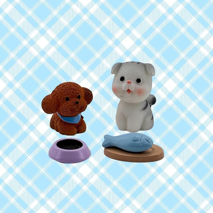 12 Pieces Wooden Dollhouse Family Set with Dog Cat Mini People Figures Dollhouse Dolls Wooden Doll Family Pretend Play Figures Accessories for Pretend Dollhouse (Style 3)