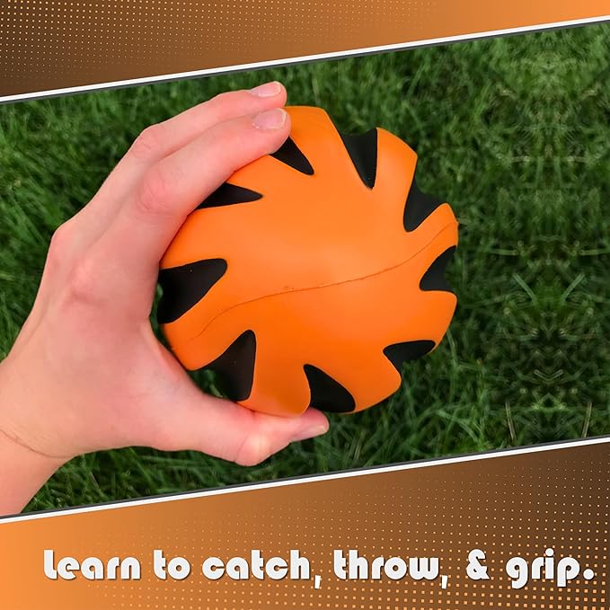 Spiral Foam Football - Soft Foam Football for Kids - 9 Inches - American Football - 1 Each