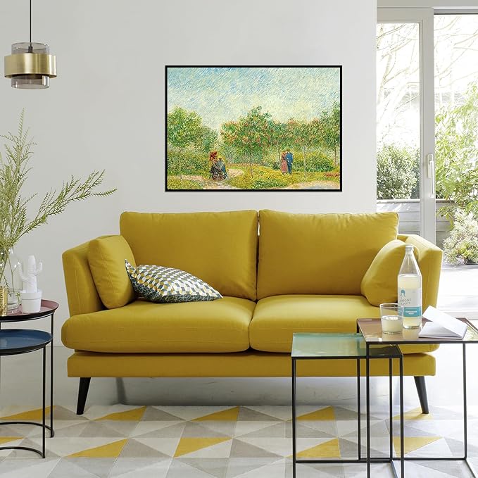 1000 Piece Puzzle for Adults - Garden With Courting Couples by Vincent Van Gogh - The Garden With Lovers Oil Painting Jigsaw Puzzle