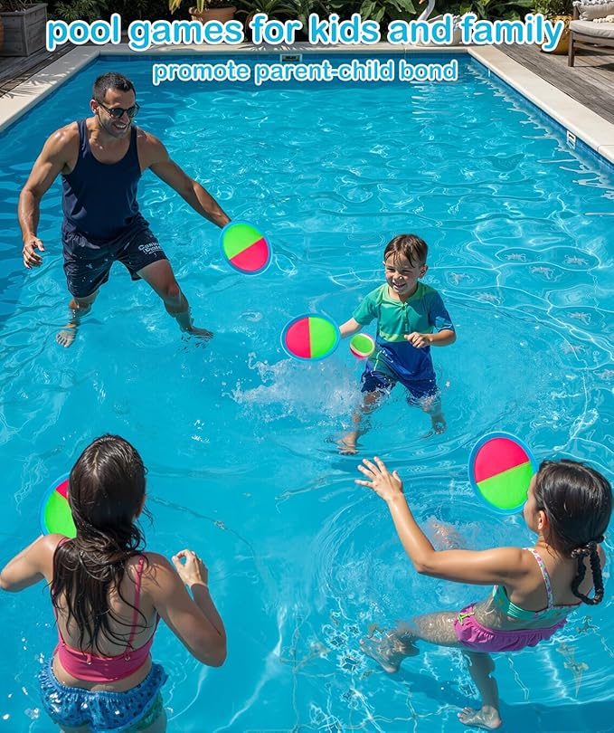Kids Toys Toss and Catch Game Set, Toys for 3 4 5 6 7 8 Year Old Boys Girls Birthday Gift, Yard Outdoor Games for Kid Toddler Ages 4-8 8-12 Beach Pool